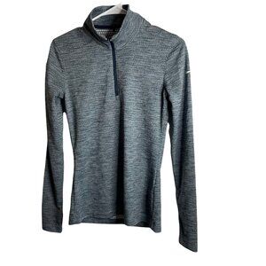 Nike Sweater Womens Small Golf 1/2 Half Zip Pullover Dri Navy Blue Long Sleeve